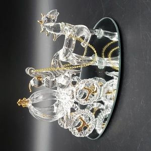 Hand spun glass carriage figurine